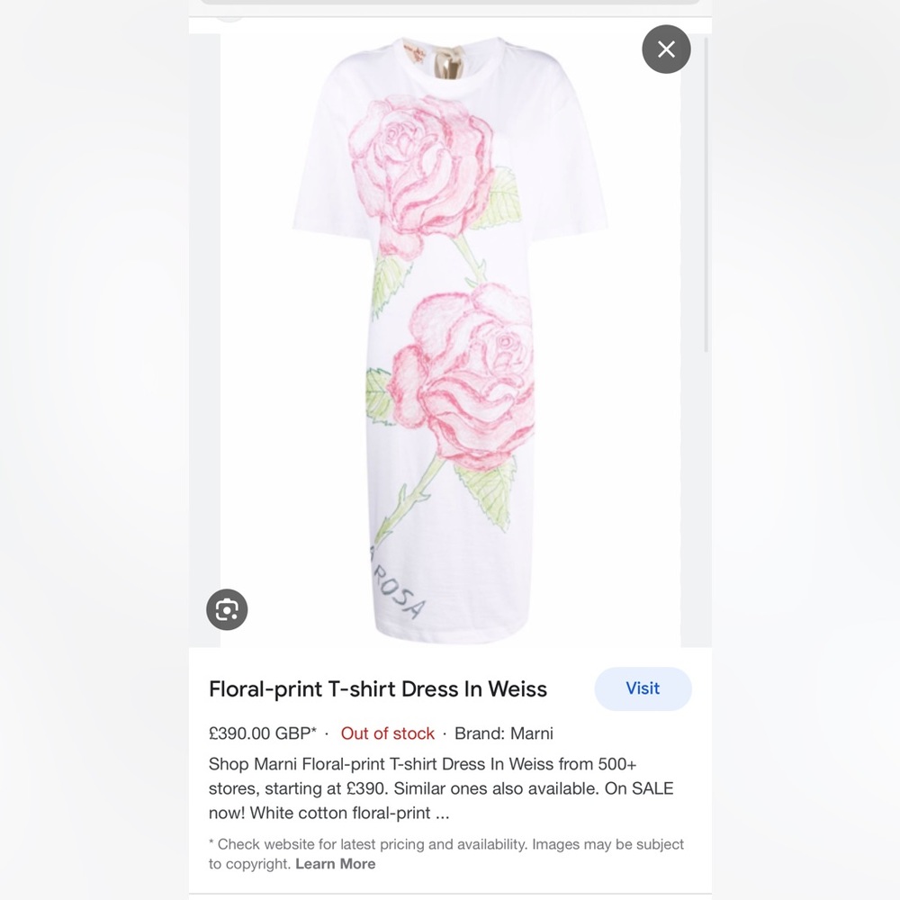 Marni La Rosa t shirt dress